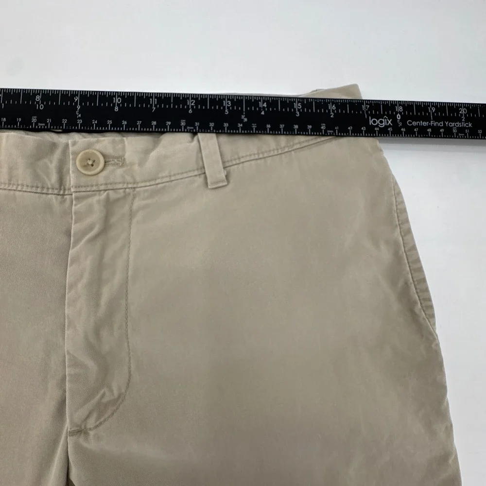 Banana Republic Chino‎ Pants Mens 34x30 Tan Cotton Flat Front Straight Mid Rise